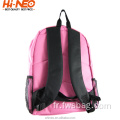 Sacs d'école d'adolescents en polyester rose personnalisé